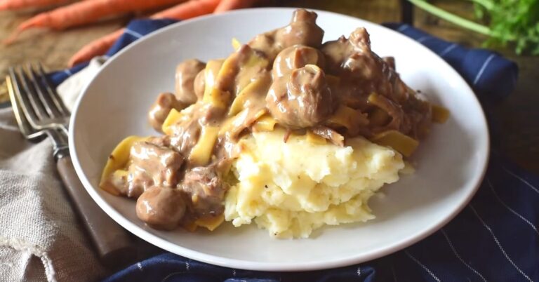 Beef and Noodles Over Mashed Potatoes Recipe Revealed 2023