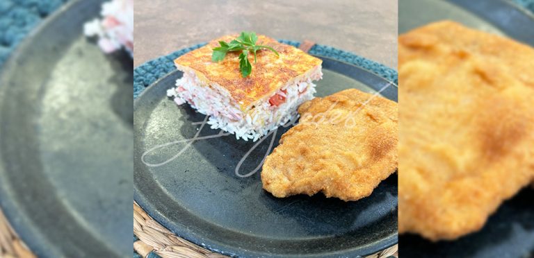 BREADED STEAK WITH BAURU RICE